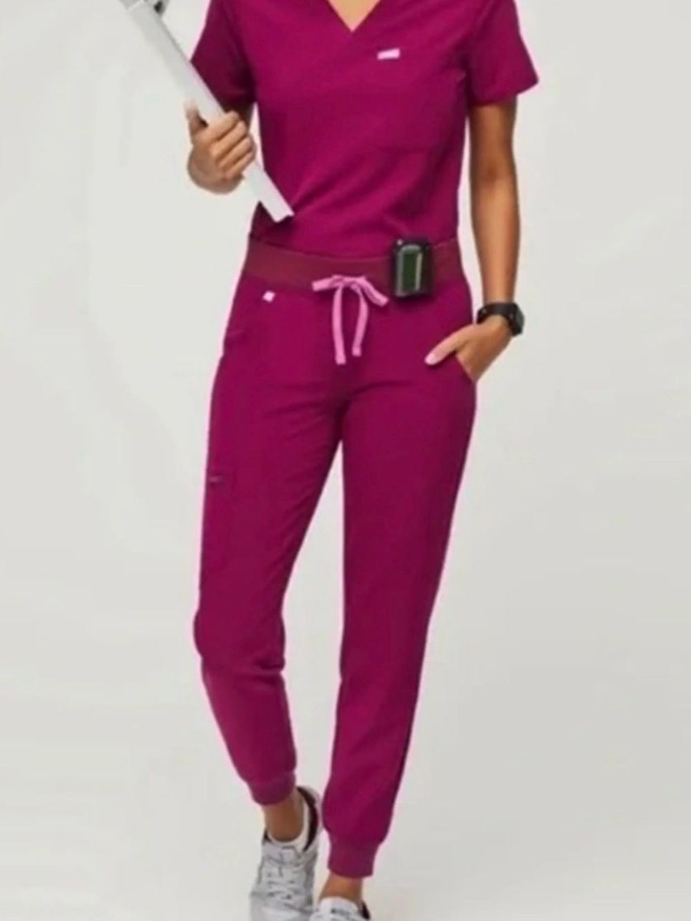 FIGS Dark Magenta scrub set